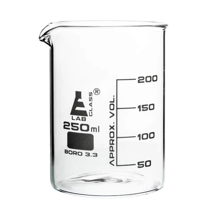 Vaso De Precipitado Graduado 250 Ml Borosilicato Ch0126g Caja 10 Unidades Grupo Didacta 