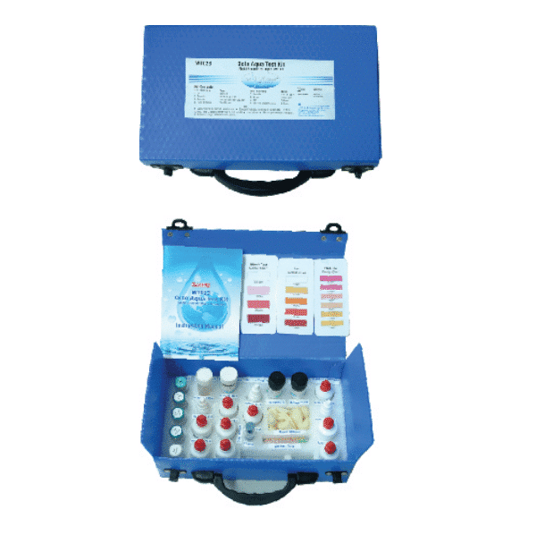 Kit de pruebas de agua (pH, turbidez, cloro total, cloro libre, dureza total, fluoruro, nitrato, hierro) HIMEDIA Octo aqua test kit WT023
