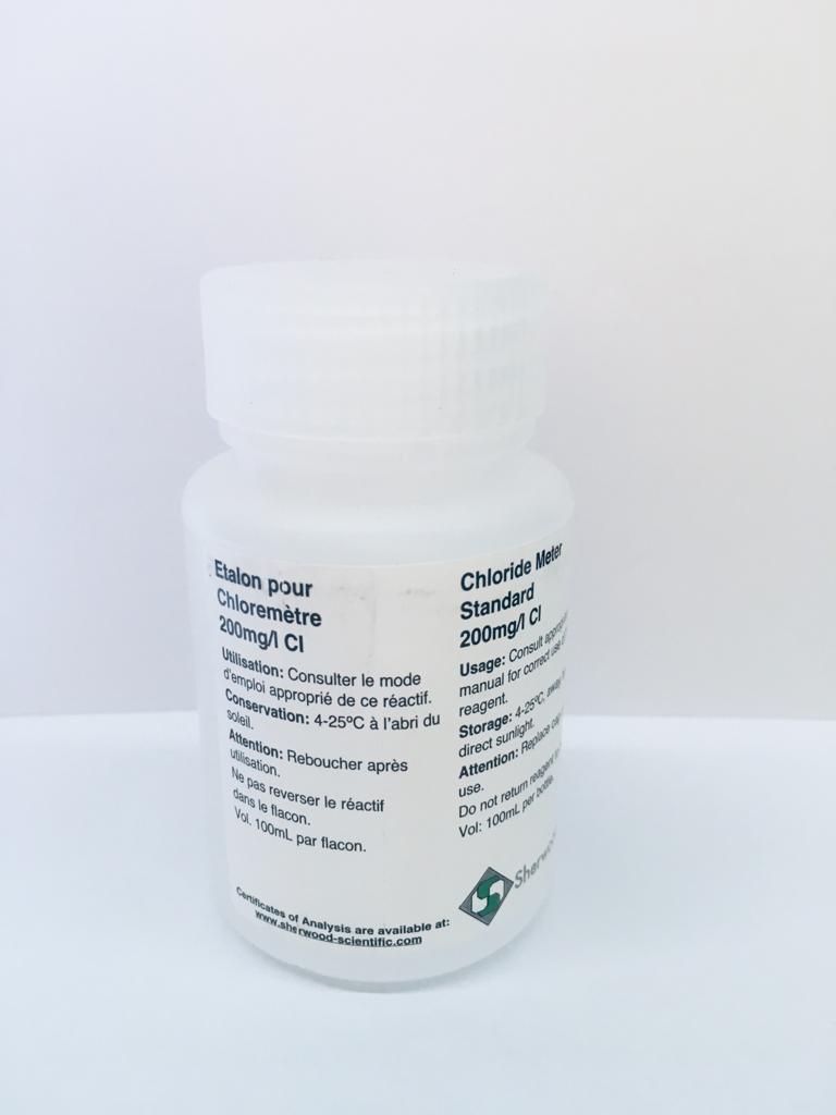 Solución estándar cloruro 200 mg/L (100 mL x 6 unds) SHERWOOD 00156203