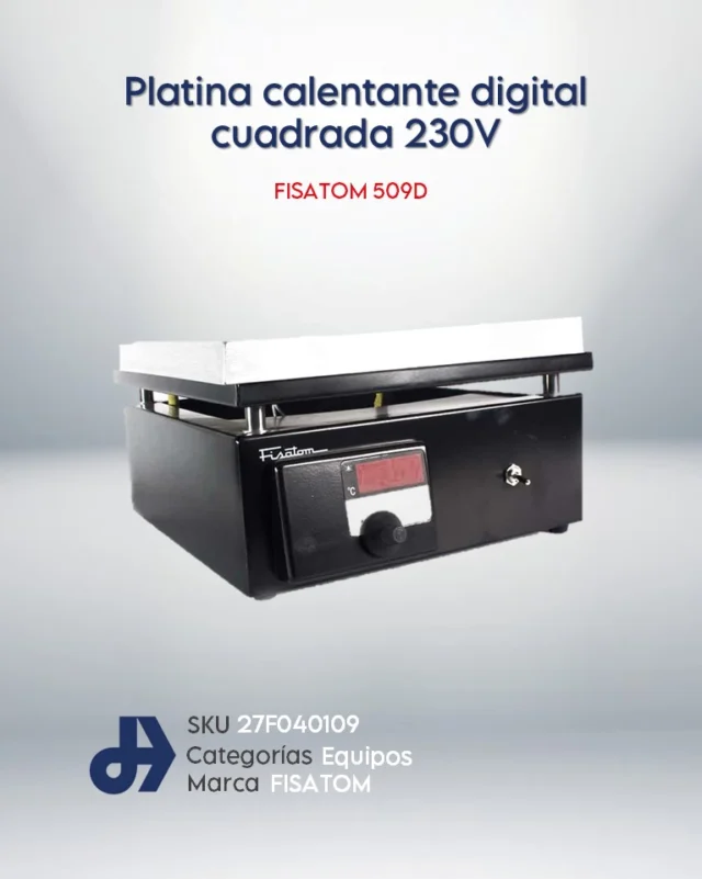 🔥 Control de temperatura preciso y seguro en tu laboratorio

La Platina calentante digital FISATOM 509D es una solución eficiente para calentar sustancias de manera uniforme, gracias a su superficie cuadrada y su sistema digital de control. Ideal para laboratorios que requieren estabilidad térmica, facilidad de operación y resultados confiables.

✔️ Superficie resistente a agentes químicos
✔️ Control digital para mayor precisión
✔️ Operación continua sin pérdida de temperatura

🔍 Encuéntrala en nuestra web 👉 www.grupodidacta.com

#platinacalentante #fisatom #equiposdelaboratorio #cienciaaplicada #grupodidacta #laboratorioseguro #investigación